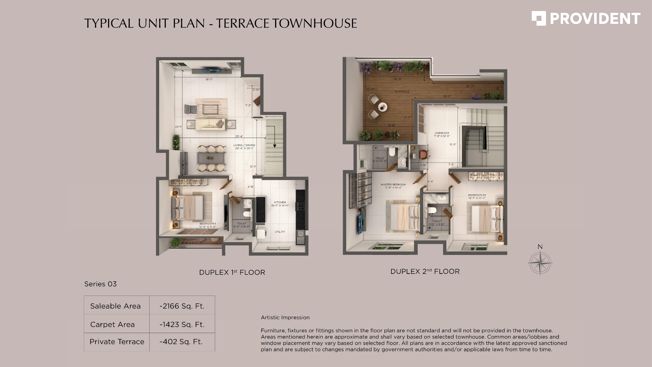 Provident Deansgate 3 BHK Floor Plan