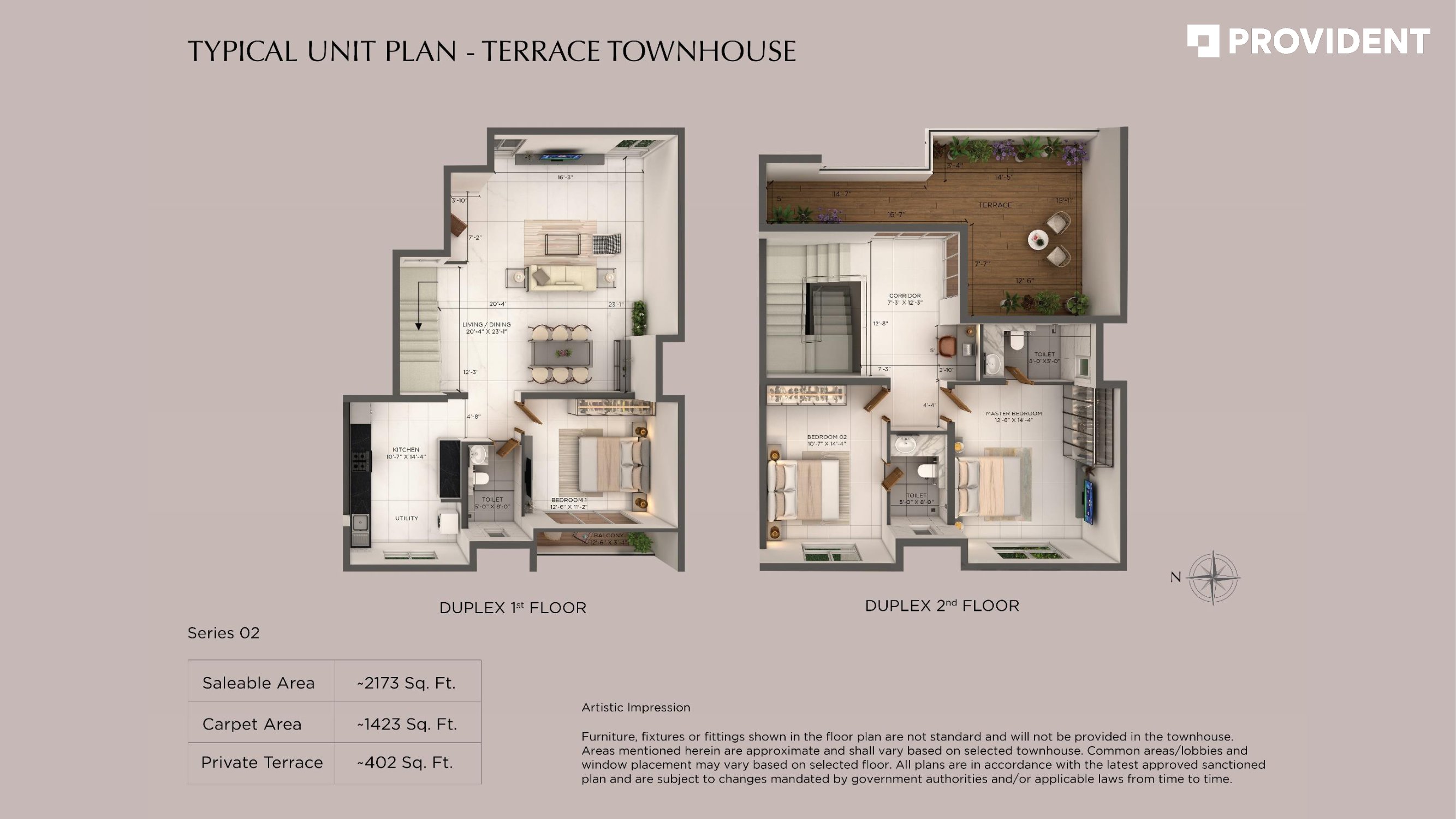 Provident Deansgate 3 BHK Floor Plan