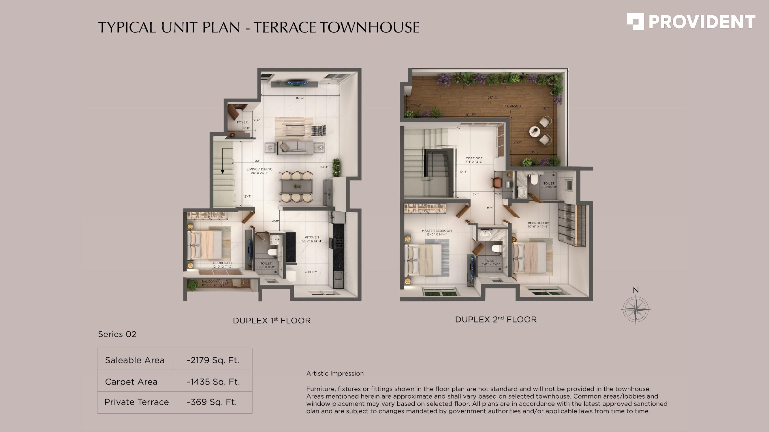 Provident Deansgate 3 BHK Floor Plan